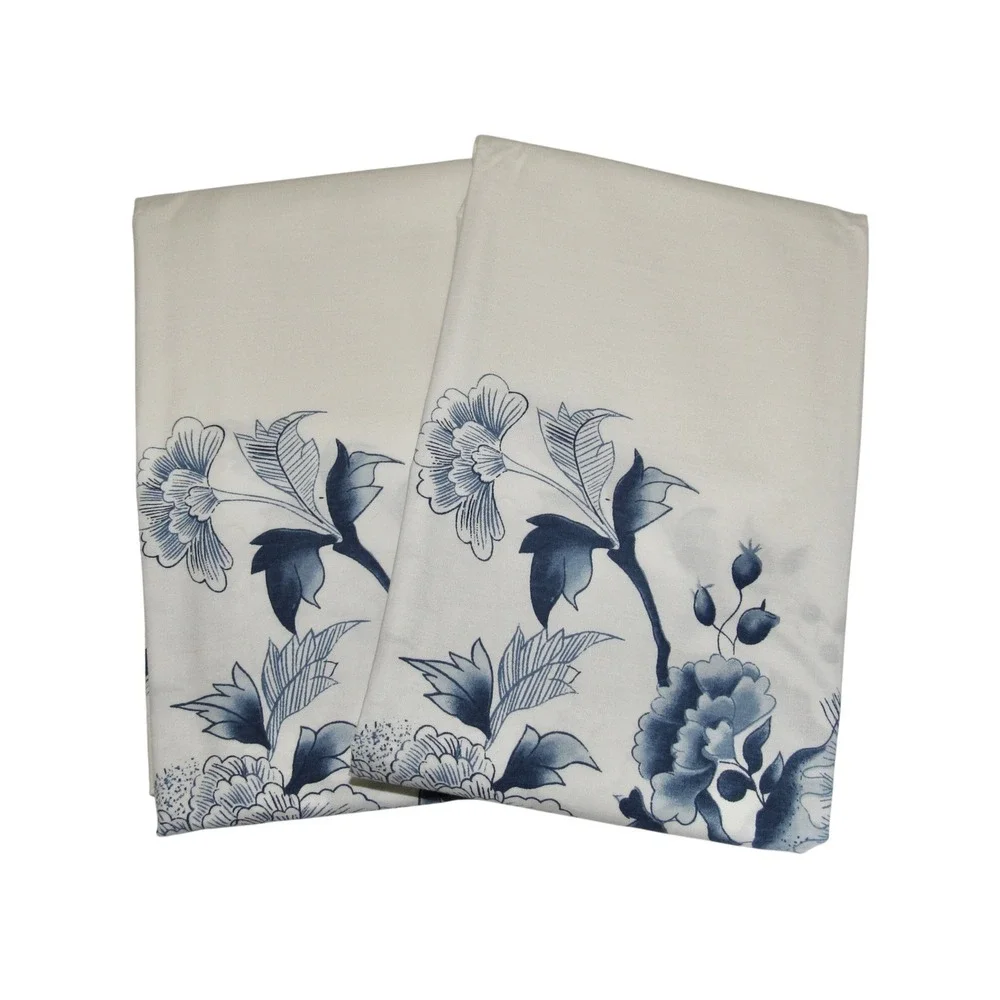 New Ralph Lauren Porcelain Medallion Standard Blue White Pillowcases Set Of 2
